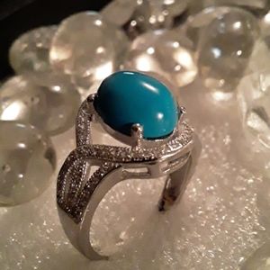 Turquoise\sapphires \Sterling